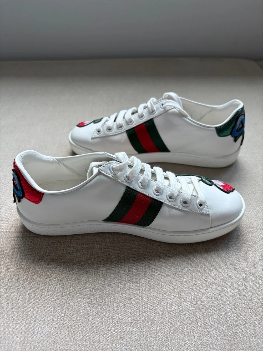 Gucci white leather